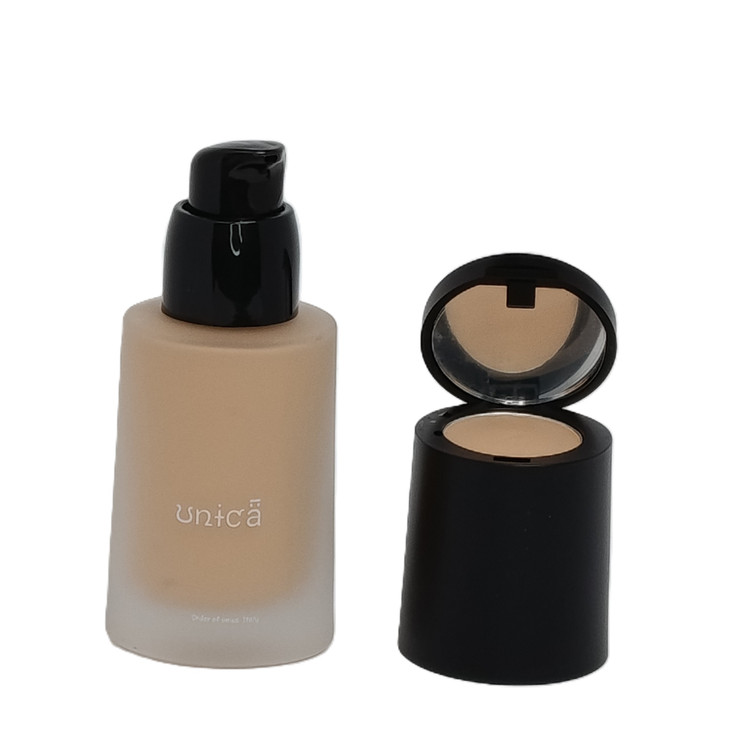 کرم پودر مایع مات + کانسیلر همراه UNICA رنگی نخودی تیره شماره 40