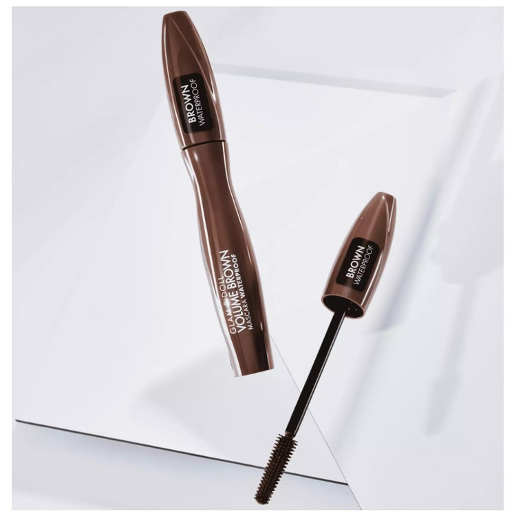 ریمل حجم دهنده ضدآب کاتریس مدل GLAM&DOLL رنگ قهوه ای