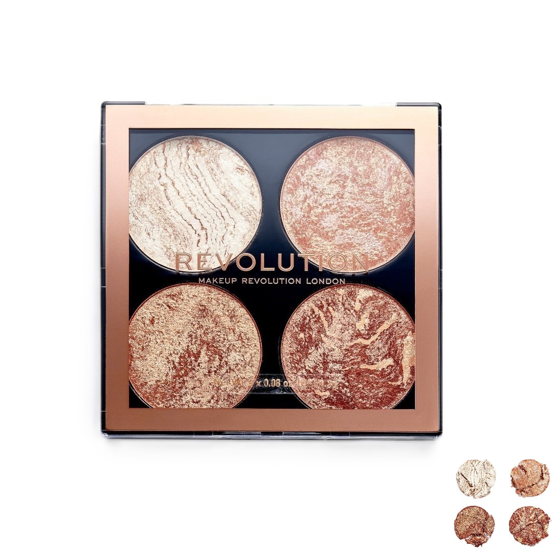 هایلایتر 4 رنگ رولوشن مدل CHEEK KIT